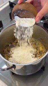 Sautéing mushrooms until they release and completely reabsorb their natural juices.